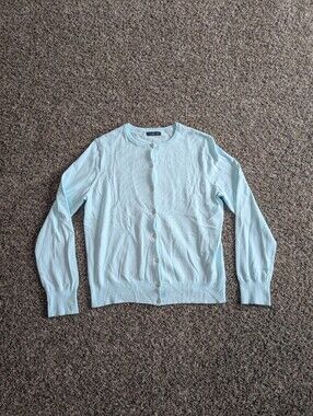 Lands End Button Down Cardigan Sweater Size Medium